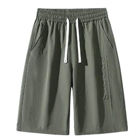 Atogsazn Mens Jogger Shorts Casual Athletic Drawstring Quick-Dry Elastic Waist Short Pants with Pocket Gym Trouser Army Green XXXXL Fashion