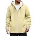 thumbnail image 1 of Atogsazn Mens Sherpa Lined Hoodie Casual Fleece Zip Up Long Sleeve Hooded Sweatshirt Winter Tops with Pocket Outerwear Beige S Fashion, 1 of 8