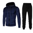 thumbnail image 1 of Atogsazn Mens Sweatsuits Casual Jogger Full Zip Up Long Sleeve Hooded Sweatshirts and Pants Set Athletic Tracksuits Outfits Navy M, 1 of 3
