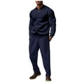 thumbnail image 1 of Atogsazn Mens Track Suits Full Zip Long Sleeve Fleece Jacket and Pants Outfit Fall Winter Workout Set for Men Navy XXL Fashion, 1 of 9