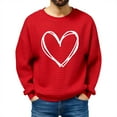 thumbnail image 1 of Atogsazn Mens Waffle Sweatshirt Casual Valentine's Day Long Sleeve Pullover Sweatshirts Hearts Sweater Outfit Red L Fashion, 1 of 3