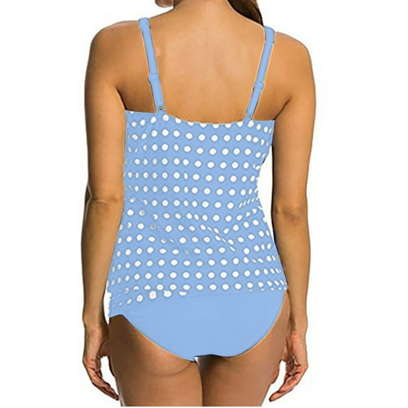 Atogsazn Plus Size Tankini Swimsuits for Women with Shorts Strappy Bathing Suits Two Piece Tummy Control Athletic Swimwear Blue XXL