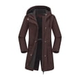 thumbnail image 1 of Atogsazn Rain Jacket for Women Zip Up Windbreaker Waterproof Long Sleeve Coat with Hooded Trench Coats Tops with Pocket 02-Coffee XXXL Fashion, 1 of 8