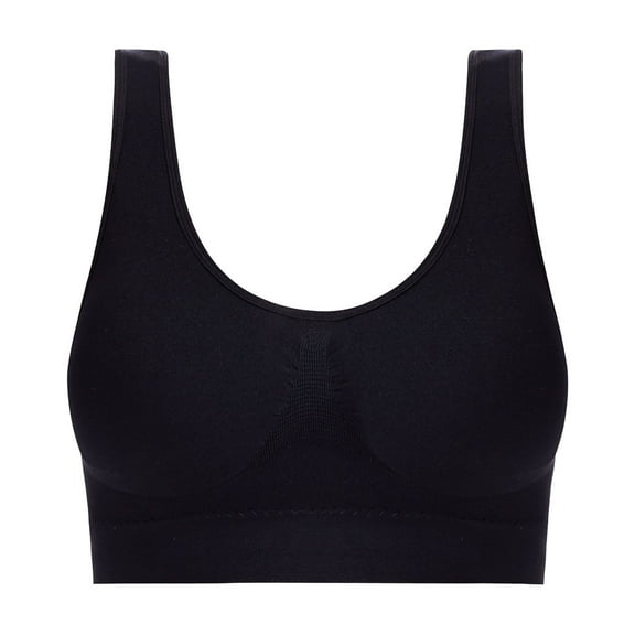 Atogsazn Sports Bras for Women Comfortable Plus Size Push Up Bra Breathable Full Coverage Bralettes Underwear 03-Black XL