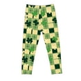 thumbnail image 1 of Atogsazn St. Patrick's Day Leggings for Girl Kids Casual Printed Stretchy Slim Leg Pant Fashion Yoga Clothes 07-Green 6-7 Years on Clearance, 1 of 1