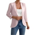 thumbnail image 1 of Atogsazn Summer Cardigan Tops for Women Casual Lightweight 3/4 Sleeve Blouse Flowy Outfit Eyelet Shirts Pink XXL, 1 of 8