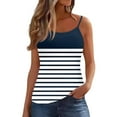 thumbnail image 1 of Atogsazn Tank Top for Women Loose Summer Spaghetti Straps Cami Top Basic Neck Adjustable Cute Sleeveless Shirts 03-Navy XXL, 1 of 6