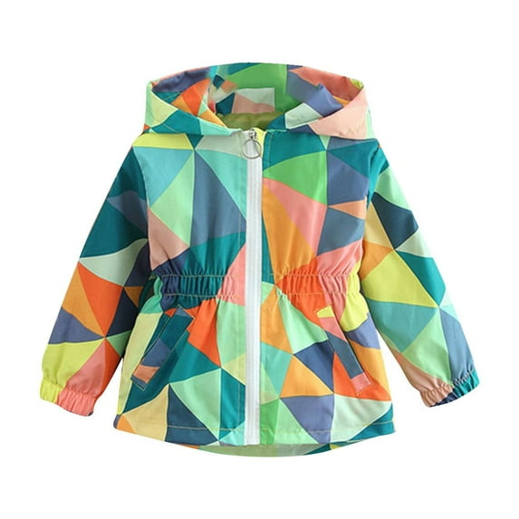 Atogsazn Toddler Baby Boys Girls Jacket Kids Cute Print Zip Up Windproof Coat Spring Fall Clothes Outerwear Fashion 03-Green 3-9 Months