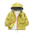 thumbnail image 1 of Atogsazn Toddler Baby Boys Girls Jacket Kids Cute Print Zip Up Windproof Coat Spring Fall Clothes Outerwear Fashion 08-Yellow 2-4 Years, 1 of 5