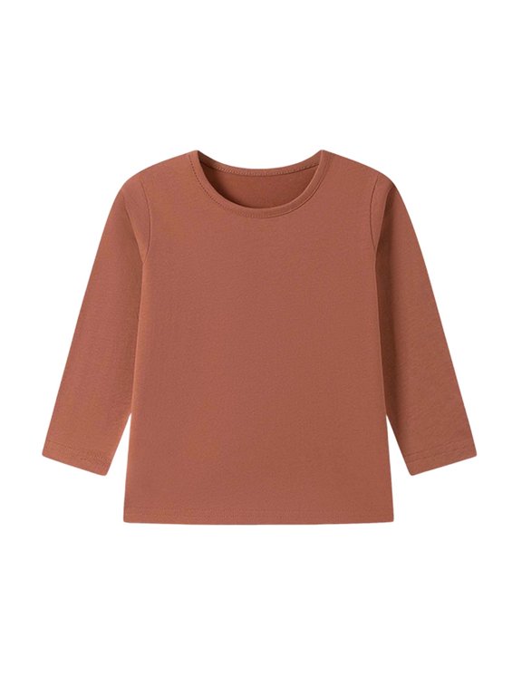 Toddler Baby Boys Long Sleeve Sweatshirt Kids Casual Cotton Pullover T-shirt Clothes Red 8-9 Years Fashion