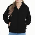 thumbnail image 1 of Atogsazn Toddler Baby Girl Hoodies Kids Fleece Zip Up Long Sleeve Sweatshirt with Pocket Sweater Tops Clothing Black 3-4Years Fashion, 1 of 4