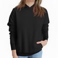 thumbnail image 1 of Atogsazn Toddler Baby Girl Hoodies Kids Oversized Pullover Sweatshirt Fleece Long Sleeve Sweater Fall Clothes Black 9-10Years Fashion, 1 of 4