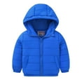 thumbnail image 1 of Atogsazn Toddler Boys Girls Winter Clothes Puffer Zip Up Long Sleeve Hooded Jackets Solid Color Jacket Blue 3-4 Years, 1 of 9