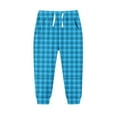 thumbnail image 1 of Atogsazn Toddler Boys Jogger Sweatpants Kids Plaid Athletic Elastic Waist Pants Fall Winter Gym Clothing Outfit 07-Blue 3-4Years Fashion, 1 of 4