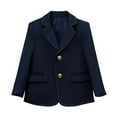 thumbnail image 1 of Atogsazn Toddler Boys Long Sleeve Blazer Casual Button Up Suit School Lightweight Cotton Outerwear Tops 09-Blue 5-6 Years Fashion, 1 of 6