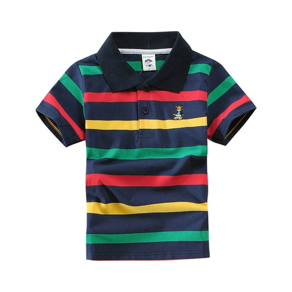 Atogsazn Toddler Boys Summer Tshirt Kids Casual Cotton Short Sleeve T-shirt Basic Top Clothes for Children 02-Black 3-4 Years