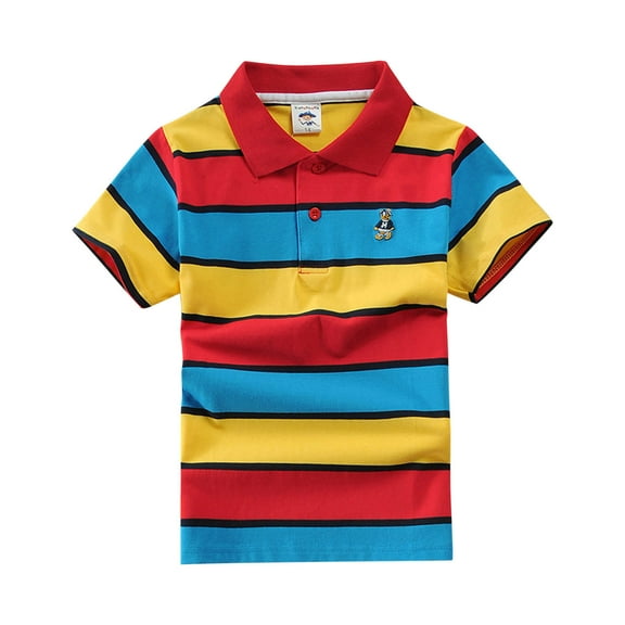 Atogsazn Toddler Boys Summer Tshirt Kids Casual Cotton Short Sleeve T-shirt Basic Top Clothes for Children 02-Orange 7-8 Years