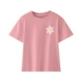thumbnail image 1 of Atogsazn Toddler Girl Boy Clothes Unisex Toddler Summer Short Sleeve Graphic Tee Casual Cotton Round Neck Print T-Shirt Tops 13-14 Years Hot Pink, 1 of 5