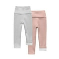 thumbnail image 1 of Atogsazn Toddler Girls 2PC Fleece Lined Legging Pants Kids Stretchy High Waist Pants Fall Winter Clothes 03-Dark Blue 6-7 Years, 1 of 4