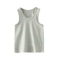 thumbnail image 1 of Atogsazn Toddler Girls Boys Tank T Shirt Kids Sleeveless Solid Color T-Shirt Round Neck Loose Tank Top Tee Summer Clothes Gray 2-3 Years on Clearance, 1 of 6