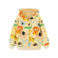 thumbnail image 1 of Atogsazn Toddler Girls Fleece Lined Jackets Button Long Sleeve Hooded Dress Winter Warm Clothes Fashion C-Yellow 4-5 Years on Clearance, 1 of 6