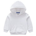 thumbnail image 1 of Atogsazn Toddler Hooded Sweatshirt Toddler Kids Boys Girls Fashion Cute Color Long Sleeved Casual Sports Tracksuits Hooded 5-6 Years White, 1 of 4