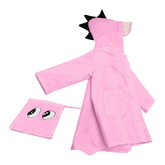 Atogsazn Toddler Rain Jackets Kids Baby Girls Solid Color Rainwear Children Raincoat Waterpoof Rain Hooded Jacket Coat Pink 2-3 Years