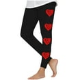 thumbnail image 1 of Atogsazn Valentine's Day Leggings for Girl Kids Stretchy High Waist Slim Leg Yoga Pants Gym Clothes Fashion 07-Black 4-5 Years, 1 of 5