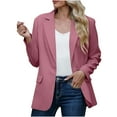 thumbnail image 1 of Atogsazn Women Business Casual Blazer Long Sleeve Work Office Cardigan Suits Jackets Fall Fashion Clothes 2024 Hot Pink XXL on Clearance, 1 of 8