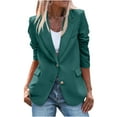 thumbnail image 1 of Atogsazn Women's Business Casual Blazers Long Sleeve Notch Lapel Trendy Work Office Blazer Jackets Outerwear 2025 Fall Fashion Green L, 1 of 9