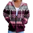 thumbnail image 1 of Atogsazn Women's Full Zip Fleece Sweatshirt Casual Long Sleeve Oversized Jacket Fall Winter Tops Outerwear Hot Pink S Fashion, 1 of 7