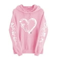 thumbnail image 1 of Atogsazn Women's Hearts Hoodies Oversized Valentine's Day Long Sleeve Sweatshirt with Hooded Tops Outfit 01-Pink XXXL Fashion, 1 of 5