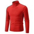 thumbnail image 1 of Atogsazn Women's Knitted Sweaters Casual Pullover Long Sleeve Sweaters Fashion Winter Warm Solid Color Clothing 08-Red XL on Clearance, 1 of 3