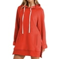 thumbnail image 1 of Atogsazn Women's Oversized Long Hoodies Casual Long Sleeve Side Split Hooded Sweatshirt Pullover Tops Outfit CLothing 01-Orange XXL Fashion, 1 of 6