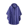 thumbnail image 1 of Atogsazn Women's Rain Jacket Waterproof 3/4 Sleeve Poncho Rain Coats Windbreaker Outwear with Hooded Outdoor Trench Coat 01-Purple S, 1 of 5