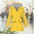 thumbnail image 1 of Atogsazn Women's Rain Jackets Casual Zip Up Windbreaker Long Sleeve Hooded Jacket Lightweight Raincoat Fashion Outerwear 02-Yellow S, 1 of 3