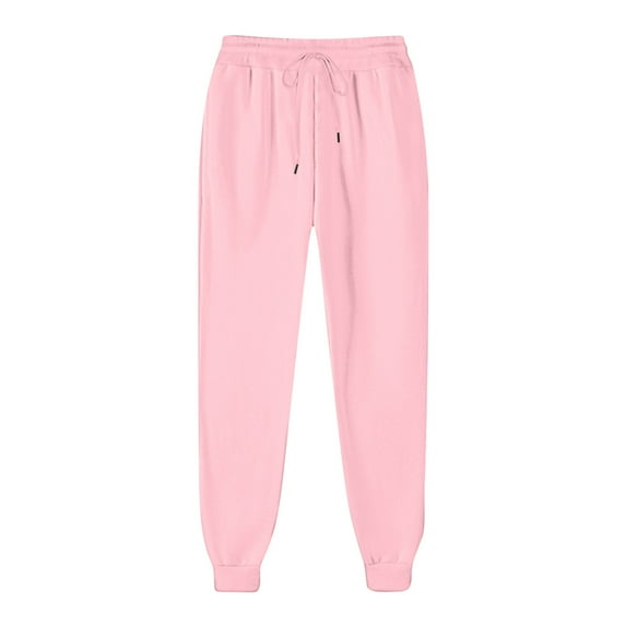 Atogsazn Women's Sweatpants Casual Jogger Athletic Pants Elastic Waist Fall Sweat Pants Clothes Drawstring 02-Pink XXL