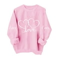 thumbnail image 1 of Atogsazn Women's Valentine's Day Sweatshirt Casual Fleece Oversized Long Sleeve Heart Sweater Tops Outfit Clothing 06-Pink S Fashion, 1 of 6