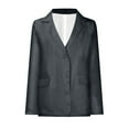thumbnail image 1 of Atogsazn Womens Casual Blazers Button Open Front Long Sleeve Lapel Cardigan Jackets Office Work Jacket Outerwear Dark Gray S, 1 of 6