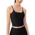 thumbnail image 1 of Atogsazn Womens Casual High Neck Tank Top Summer Yoga Athletic Sleeve Top Fashion Gym Clothes Camisole 03-Black XL, 1 of 5