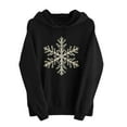 thumbnail image 1 of Atogsazn Womens Christmas Hoodies Casual Fleece Long Sleeve Hooded Sweatshirt Pullover Top Outerwear Clothes with Pocket Black S Fashion, 1 of 6