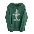 thumbnail image 1 of Atogsazn Womens Christmas Hoodies Casual Fleece Long Sleeve Hooded Sweatshirt Pullover Top Outerwear Clothes with Pocket Mint Green L Fashion, 1 of 6