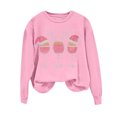 thumbnail image 1 of Atogsazn Womens Christmas Sweatshirt Casual Crew Neck Long Sleeve Shirt Loose Fit Pullover Tops Fall Clothing 03-Pink S Fashion, 1 of 5