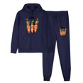 thumbnail image 1 of Atogsazn Womens Easter Sweatsuits Athletic Jogger Long Sleeve Hooded Sweatshirt and Pant 2 Piece Outfit 06-Navy M, 1 of 5
