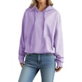 thumbnail image 1 of Atogsazn Womens Fleece Oversized Hoodies Loose Pullover Sweatshirt Sweater Fall Clothing Tops Outerwear with Drawstring 02-Purple S Fashion, 1 of 5
