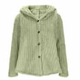 thumbnail image 1 of Atogsazn Womens Fuzzy Jacket Sherpa Fleece Long Sleeve Overcoat with Hooded Thick Winter Coat Outerwear Clothing Mint Green M Fashion, 1 of 8