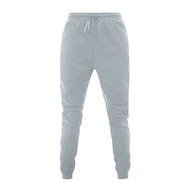 Atogsazn Womens Legging Pants Casual Elastic Waist Athletic Pants Solid Color Sweatpants with Pocket Gray L on Clearance