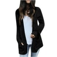 thumbnail image 1 of Atogsazn Womens Loose Cardigan Sweater Long Sleeve Casual Lightweight Soft Knit Sweaters Coat Tops Fashion Black XXXL, 1 of 6