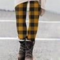 thumbnail image 1 of Atogsazn Womens Plaid Legging Pants Casual Slim Fit High Waisted Leggings Yoga Gym Pant Clothes Trouser Yellow M Fashion, 1 of 7