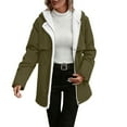 thumbnail image 1 of Atogsazn Womens Sherpa Lined Jacket Zip Up Fleece Long Sleeve Hooded Coat Thick Warm Outerwear Clothes Tops Green S Fashion, 1 of 9